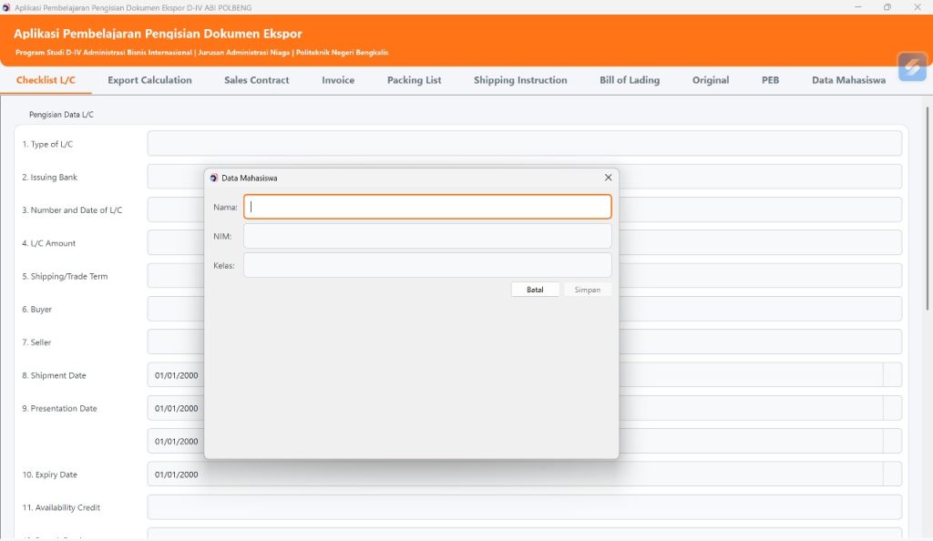 Aplikasi Pembelajaran Ekspor dan Impor