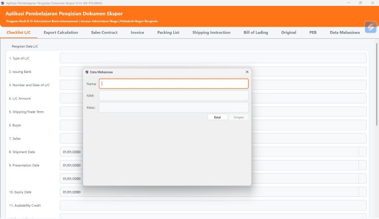 Aplikasi Pembelajaran Ekspor dan Impor
